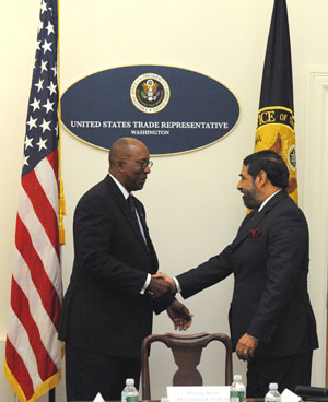 Anand Sharma with Ron Kirk