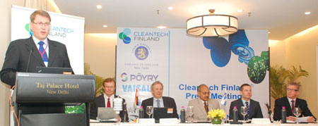 Ilpo Sarikka, Vice President, Finpro India, addressing a press conference in New Delhi