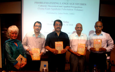 Book release function in honour of Prof Rama Kant Agnihotri