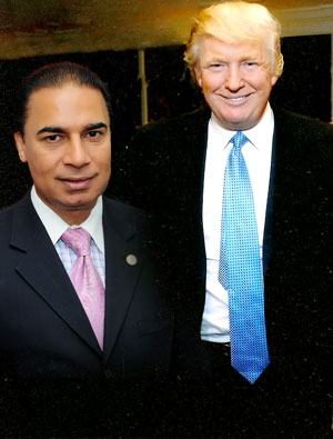 Bobby Kalotee with US President-elect Donald Trump