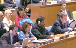 India's Minister of State Anand Sharma at the UN General Assembly