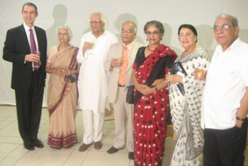 French Ambassador Jérôme Bonnafont with eminent invitees for the investitute ceremony