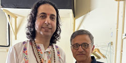 Sanjay Kaul with Abhay Sopori, Music director of Songs of Paradise